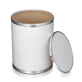 Barril de cartón blanco